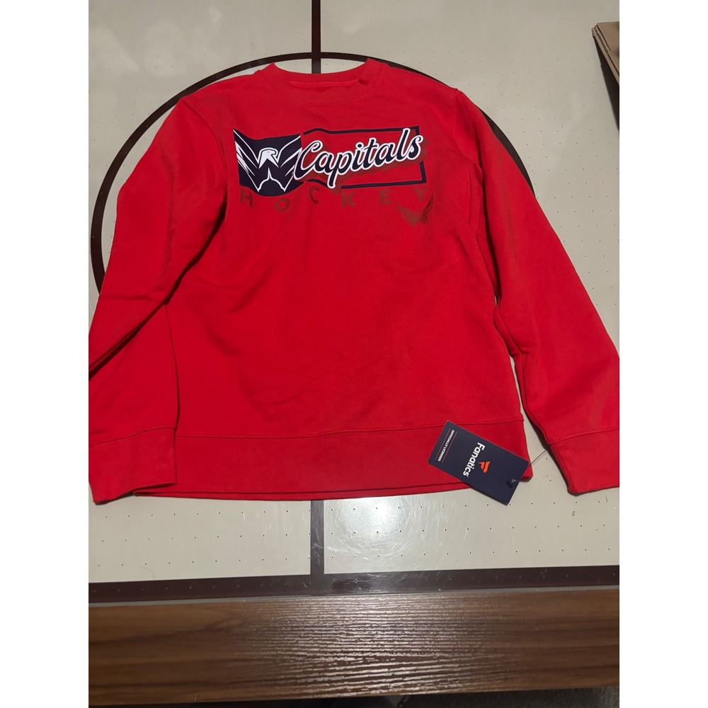 173 Fanatics Washington Capitals NHL Hockey Crewneck Sweatshirt Mens Small NWT